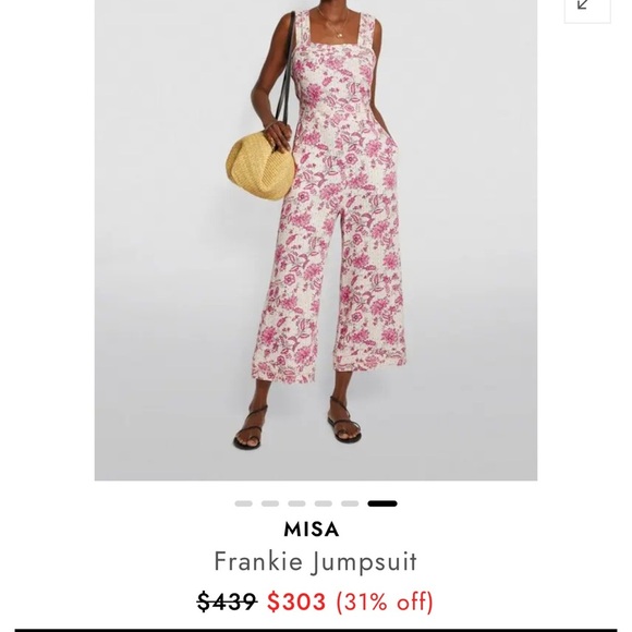 Miss Los Angeles Pink and White Frankie Floral Jumpsuit - Picture 2 of 10